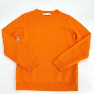 Extra Soft 100% Wool Vibrant Orange Sweater